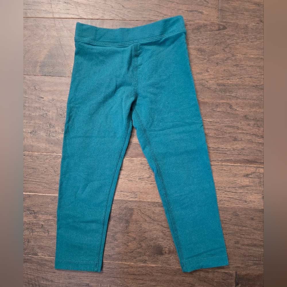 Primary Spruce Green French Terry Kids Leggings